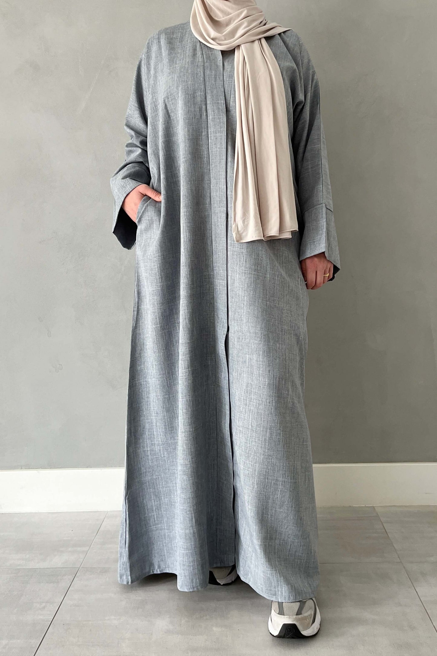 Linnen kimono - Blauw