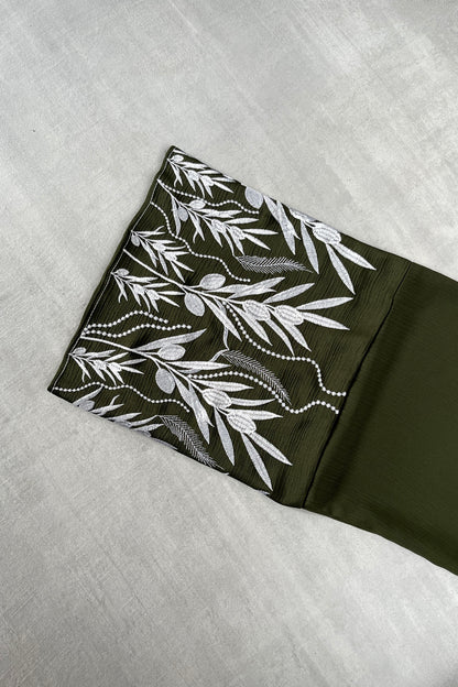 Olive branche abaya - Olive green