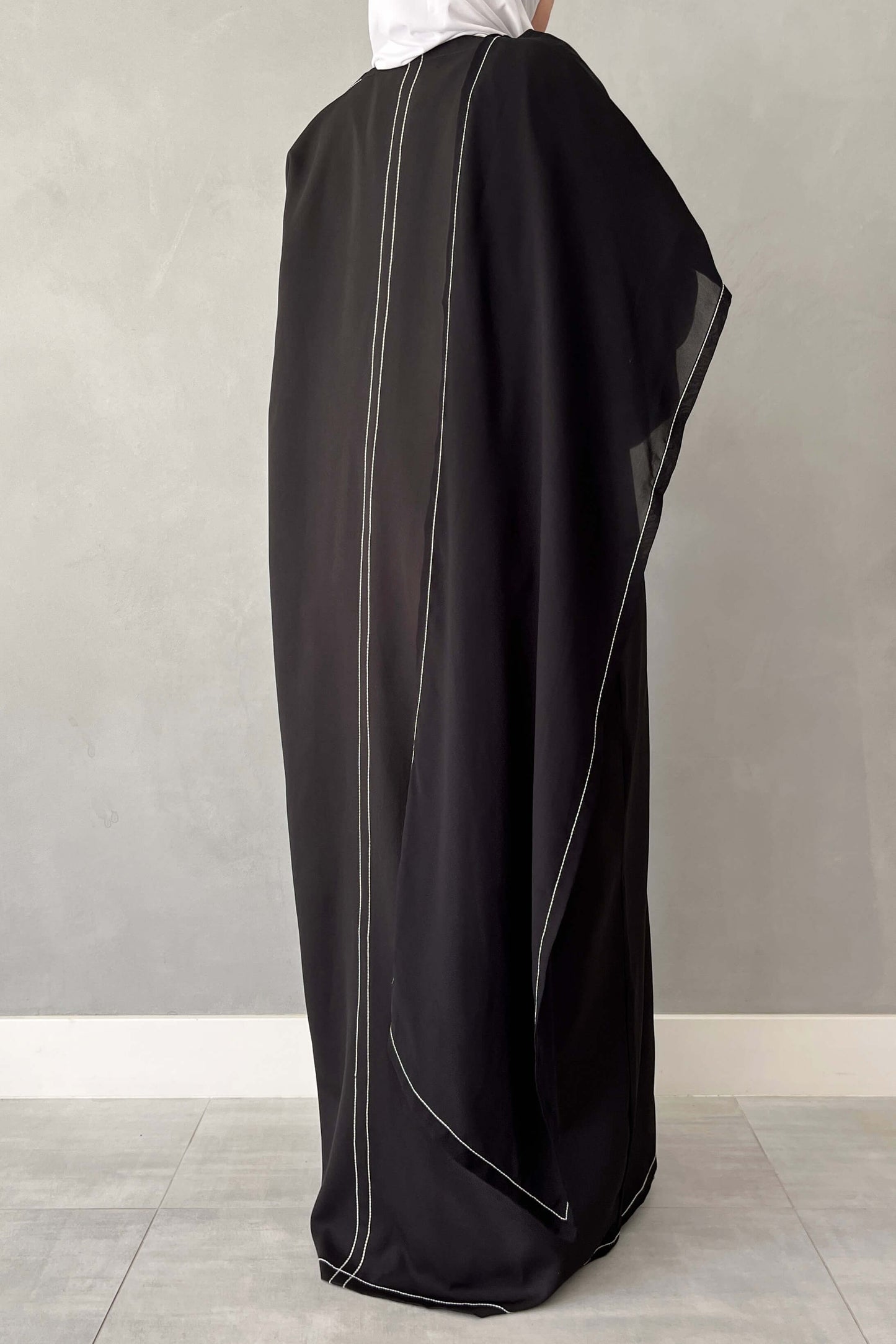 Kimono gewoven detail - Black